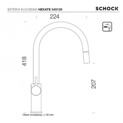 Bateria Schock HEKATE 549120 Chrom